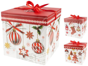 Коробка новогодняя картонная "New year toys" XL 30х30х30см