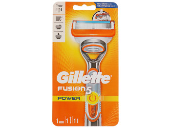 Бритва со сменной кассетой Gillette Fusion Power 5 лезвий, 1 батарейка