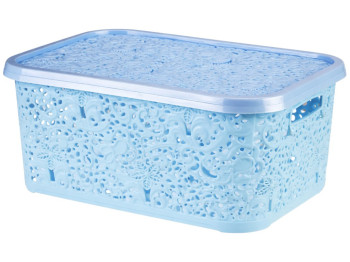 Корзинка R plastic Ажур, 22л, 43,5x31x20,5см, голуба, 32204