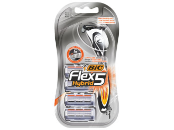 Бритва с 4 сменными кассетами Bic Flex 5 hybrid 5 лезвий (цена за набор 1шт)