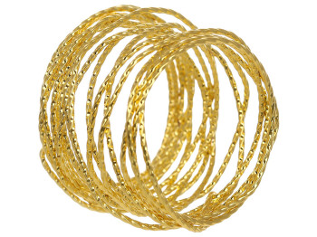 Металлическое кольцо для салфеток Браслет, 4х3,5см, цвет - золото