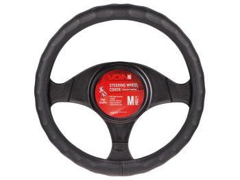 Чехол для руля VLOD-L892 L (39-41см) черный БО перфорированная кожа