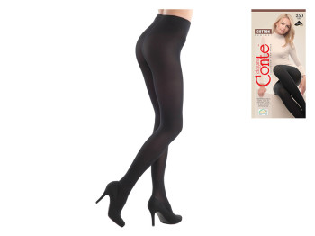 Колготки жіночі бавовняні Conte "Cotton" 250 den, розмір 2, колір nero (чорний)