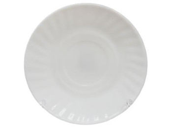Блюдце стеклокерамическое Белое D1 к чашке 190мл 14см