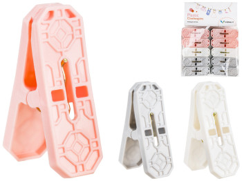 Прищіпка побутова пластикова 6см (ціна за набір 10шт)