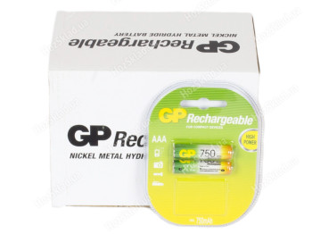 Аккумулятор GP Rechargeable AAA 750 mPa (цена за блистер 2 шт) 4891199043024