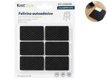 Накладка захисна для меблів KmtStyle, EVA, 4×2,4см, 6шт, колір чорний