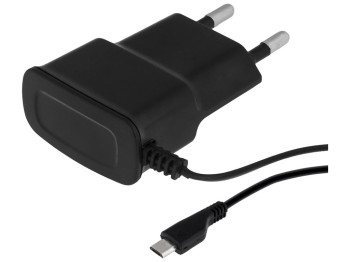 Сетевое Зарядное Устройство Power 7 Star Micro 1A Цвет Черный