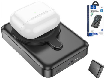 Power Bank Hoco Q11 PD20W 3-in-1 Wireless Fast Charging 10000mAh Цвет Черный