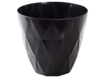 Горщик для квітів Violet House 0200 Prizma Black, з внутрішнім зливом води, 5л, 8690069935638