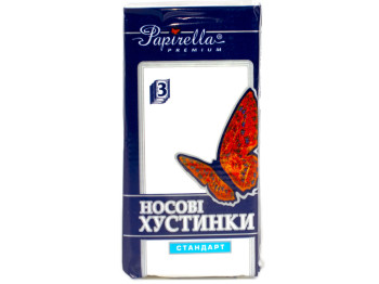 Платки носовые "Papirella" "Стандарт" без запаха трехслойные 8шт
