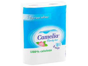 Полотенца бумажные Camelia Family Line, целлюлоза, 3 слоя