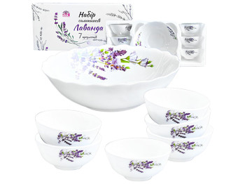 Набор салатников Лаванда, 7 предметов, 1х800мл и 6х260мл