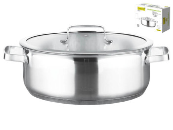 Каструля Shallow Maestro, д.22 см,2,5 л (дно 4мм Al impact)