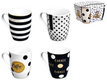 Набор чашек Coffee, 360мл (цена за набор 4шт)