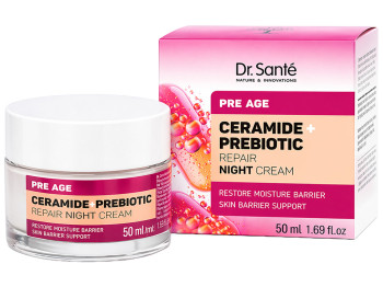 Крем для обличчя Dr. Sante Pre Age, нічний, з керамідами та пребіотиком, 50мл