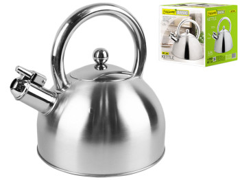 Чайник металевий Maestro Rainbow зі свистком, капсульне дно, нержавіюча сталь 2,5л