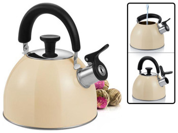 Чайник PERFECTA со свистком, нержавеющая сталь Cream 2л 01264