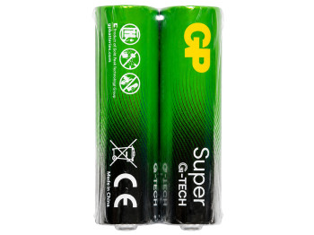  Батарейка алкалиновая GP Super G-tech, 1.5V, AAA, LR03 (цена за спайку 2шт)