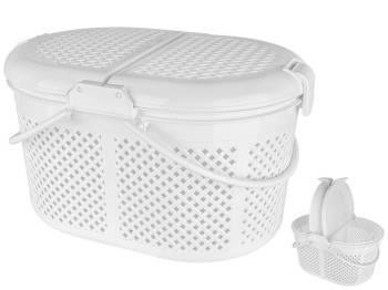 Корзина PlastArt Пикник белая 22л