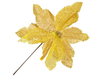 Декор різдвяний Gold Flower 16см