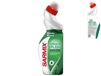 Гель для чищення сантехніки Sarmix Green Splash, універсальний, аромат лісова свіжість, 750мл