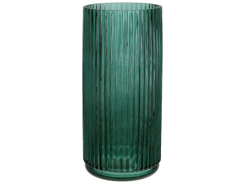 Ваза скляна Emerald, D11,5х 25см, колір - смарагд