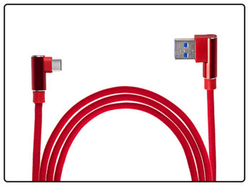Кабель USB - Type С (Red) 90°