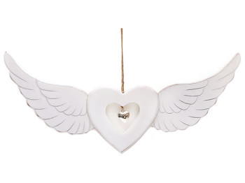 Декор підвісний Серце з крилами, 42,7см