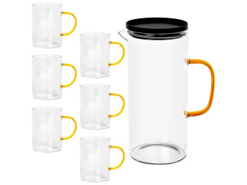 Набір для напоїв графин 1,4л, чашки 300мл (ціна за набір 7 предметів)