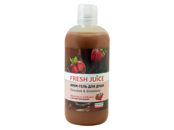 Крем-гель для душа "Fresh Juice" Chocolate & Strawberry 400 мл.