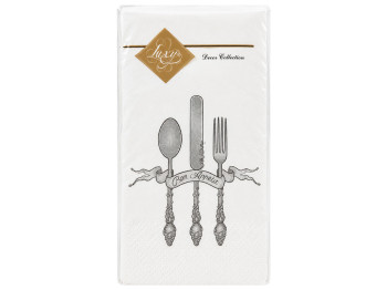 Салфетки бумажные трехслойные Luxy MINI Смачного, 33×33 см, 10 шт