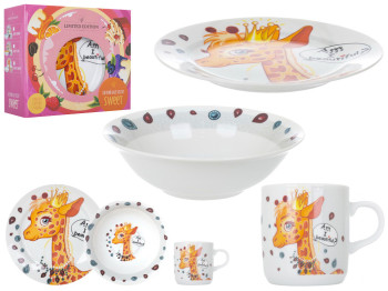Набір посуду дитячого фарфор Limited Edition "Pretty Giraffe" 3 пред. (чашка, тарілка, супник) 93056