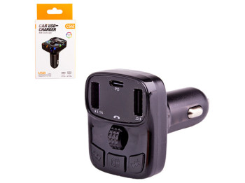 Модулятор FM 5в1, CS12, 12-24v, 2USB, 5V-3.1A, Type C, 5V-3.1A 3in1