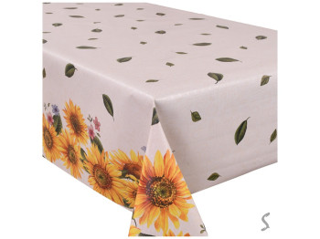 Клеенка Europe, на тканевой основе, ПВХ, 1,40×20м, дизайн Sunflower (цена за рулон)