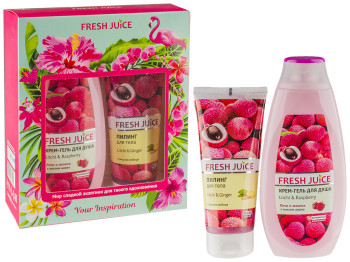 Набор косметический Fresh juice Your inspiration (пилинг для тела 200мл+крем-гель для душа 400мл)