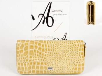 Гаманець жіночий шкірзамінник, жовтий "Astina"