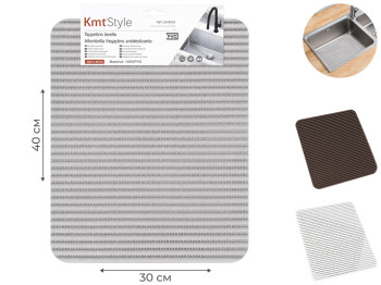 Килимок для раковини Kmt Style, PVC, 30×40см, 3 кольори (ціна за 1шт)