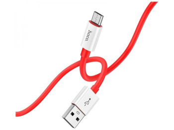 Кабель USB Hoco X87 Magic silicone Micro Цвет Красный