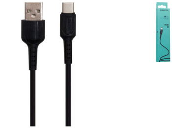 Кабель USB Borofone BX16 Type-C М'ята упаковка, Чорний