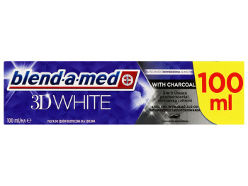 Зубна паста Blend-a-med 3D White З деревним вугіллям, 100мл
