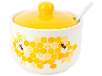 Банка керамічна з ложкою Honey, 450мл
