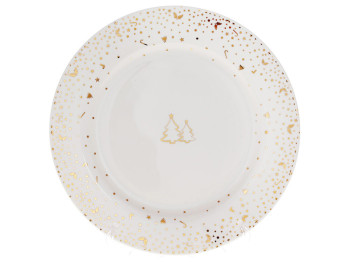 Тарелка обеденная фарфоровая Зимняя Сказка, D26,2см