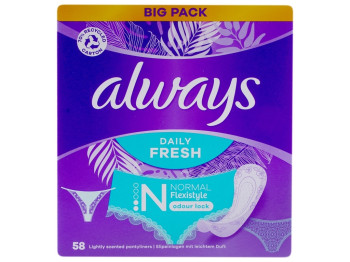 Прокладки щоденні Always Daily Fresh Normal Flexistyle, 58шт, 2краплі