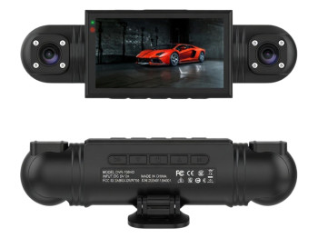 Відеореєстратор  800×480, 1080P, 3 камери, камера заднього виду