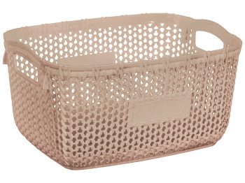 Кошик-плетінка для зберігання Violetta без кришки капучино 5л 27,2х20,2х14см