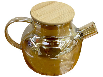 Заварник с пружиной - ситом и бамбуковой крышкой, 1000л