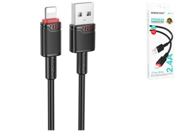 Кабель USB Borofone BX110 Lightning 2.4A, 1м, колір чорний