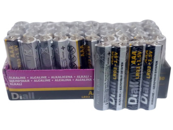 Батарейка алкалиновая Diall AAA, 1,5V, LR03 (цена за спайку 4шт) 3663602904472
