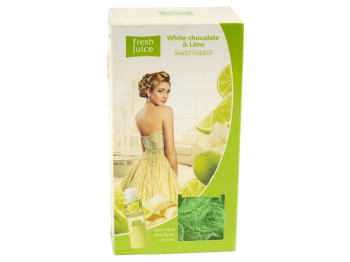 Косметичний набір крем-гель для душу "Fresh Juice" White chocolate & Lime 300мл+спонж масажний